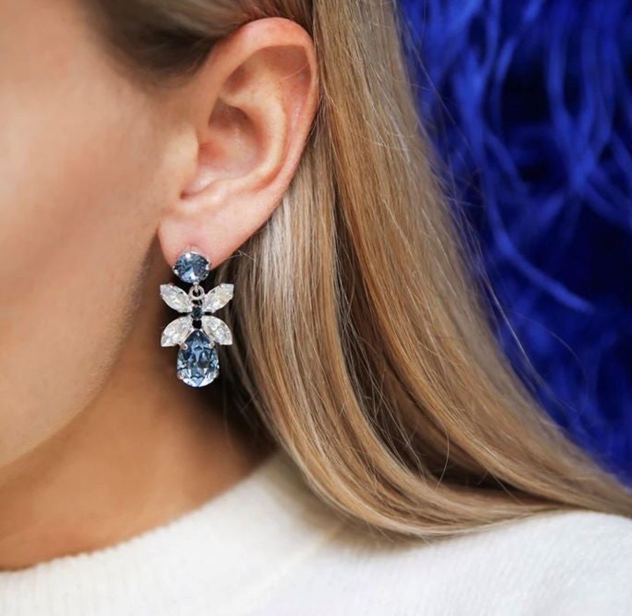 By Accessory Caroline Svedbom | Mini Dione Earrings - Denim Shade Blue