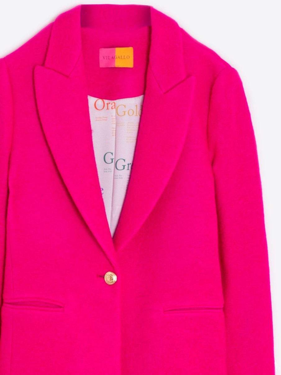 By Product Vilagallo | Katherin Coat Neon Pink