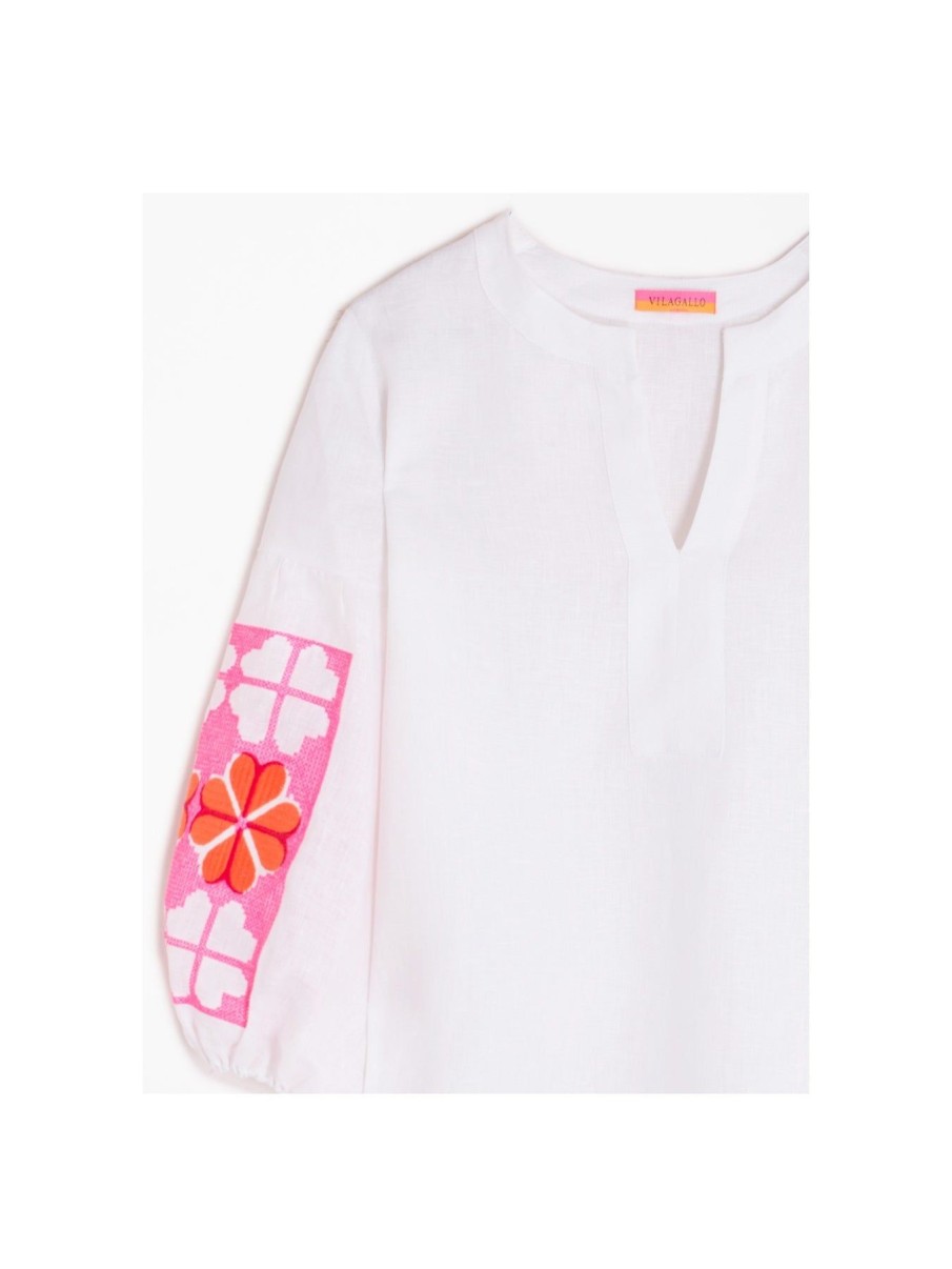 By Product Vilagallo | Kaya Embroidered Blouse Cream