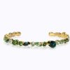 By Accessory Caroline Svedbom | Antonia Bangle - Green Combo Gold