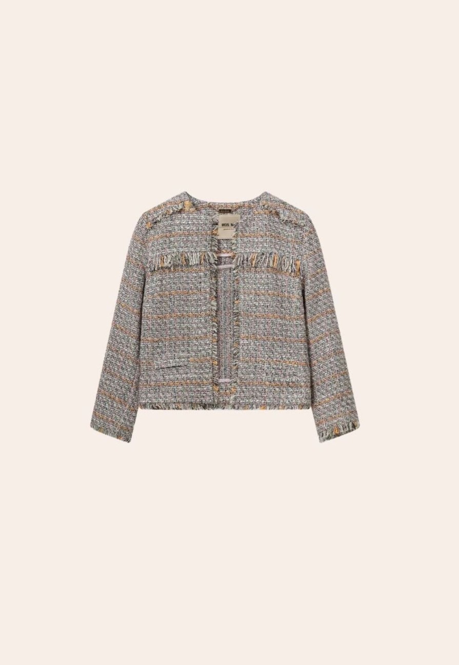 By Product Mos Mosh | Mmellis Boucle Jackete Ecru