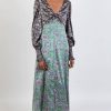 By Product Jessica Russell Flint | Gisela Silk Twist Front Dress Green