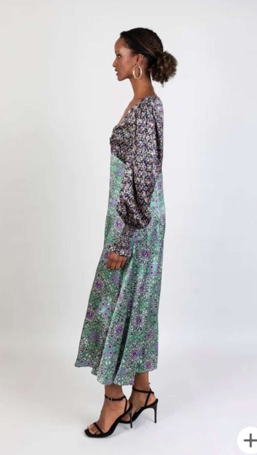 By Product Jessica Russell Flint | Gisela Silk Twist Front Dress Green