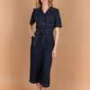 By Product Estheme Cashmere | Linen Jumpsuit Navy