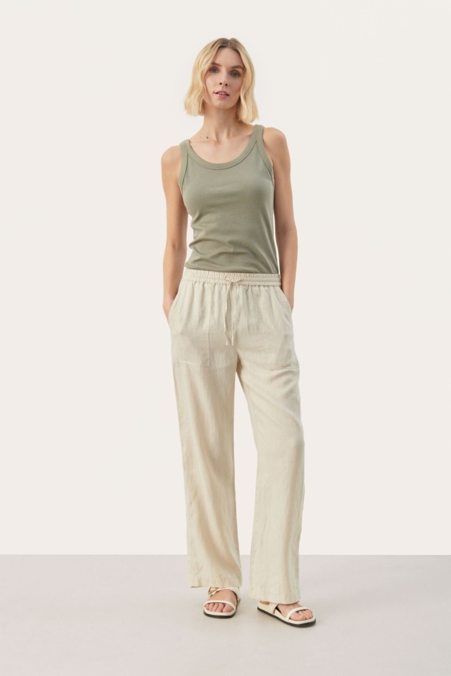 By Product Part Two | Eniola Linen Trousers French Oak