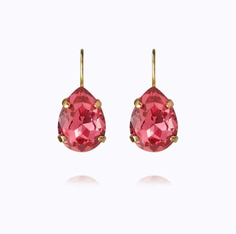 By Accessory Caroline Svedbom | Mini Drop Clasp Earrings - Mulberry Red