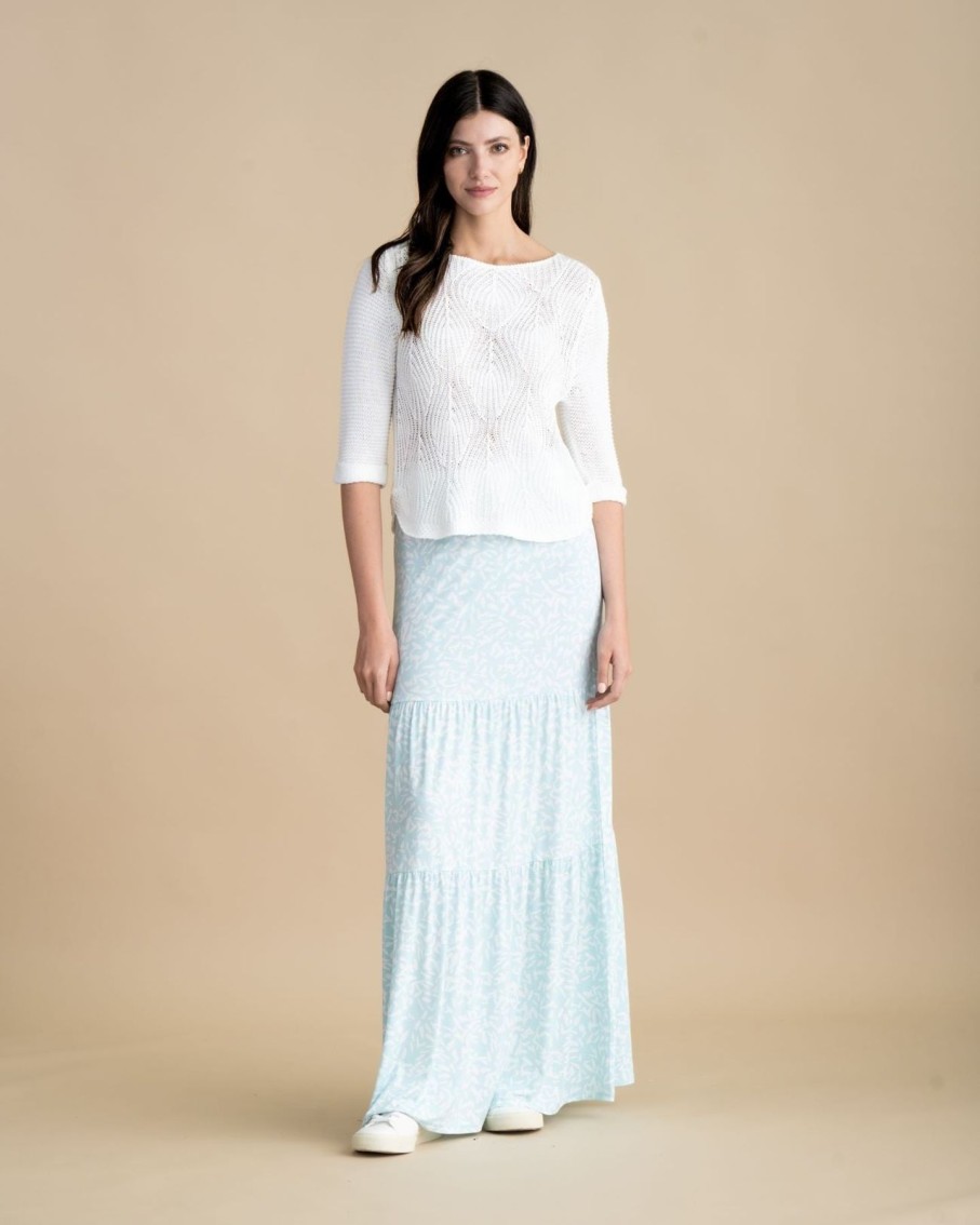 By Product Marble | Maxi Skirt Aqua