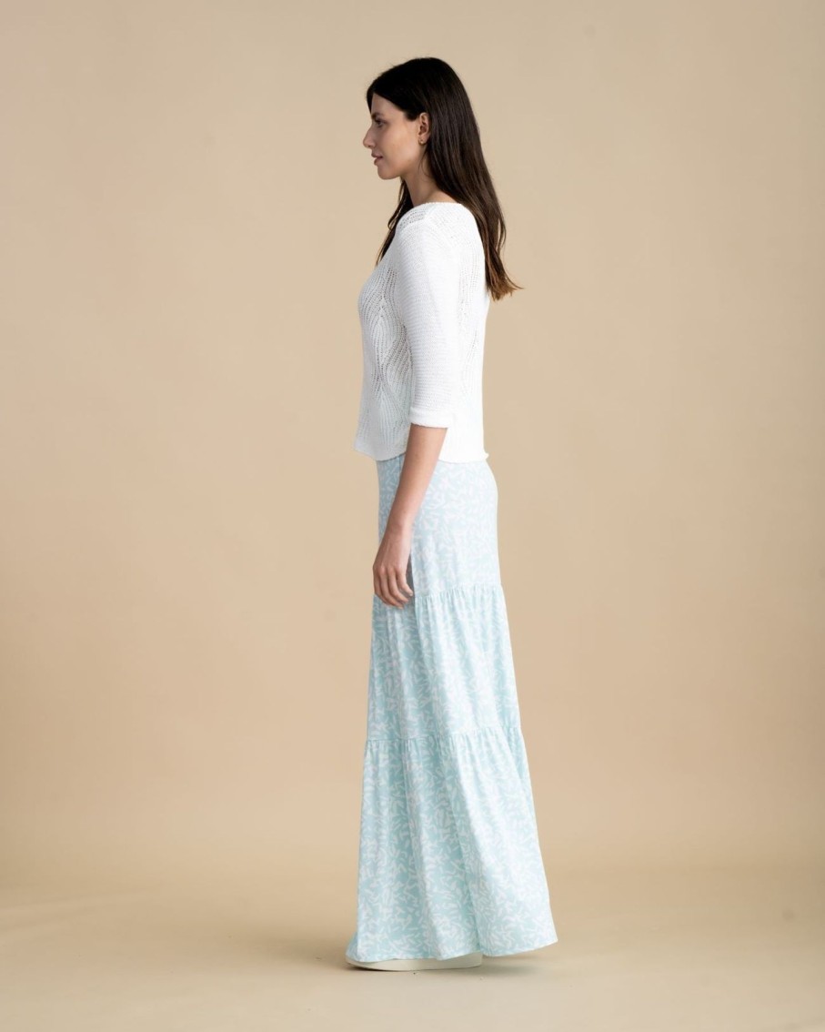 By Product Marble | Maxi Skirt Aqua