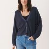 By Product Part Two | Bessie Cotton Mix Cardigan Navy