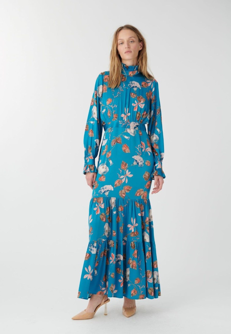 By Product Dea Kudibal | Celestina Dress - Bindweed Pampa Turquoise