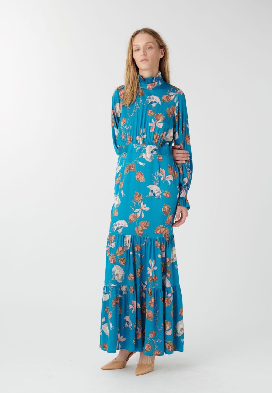 By Product Dea Kudibal | Celestina Dress - Bindweed Pampa Turquoise