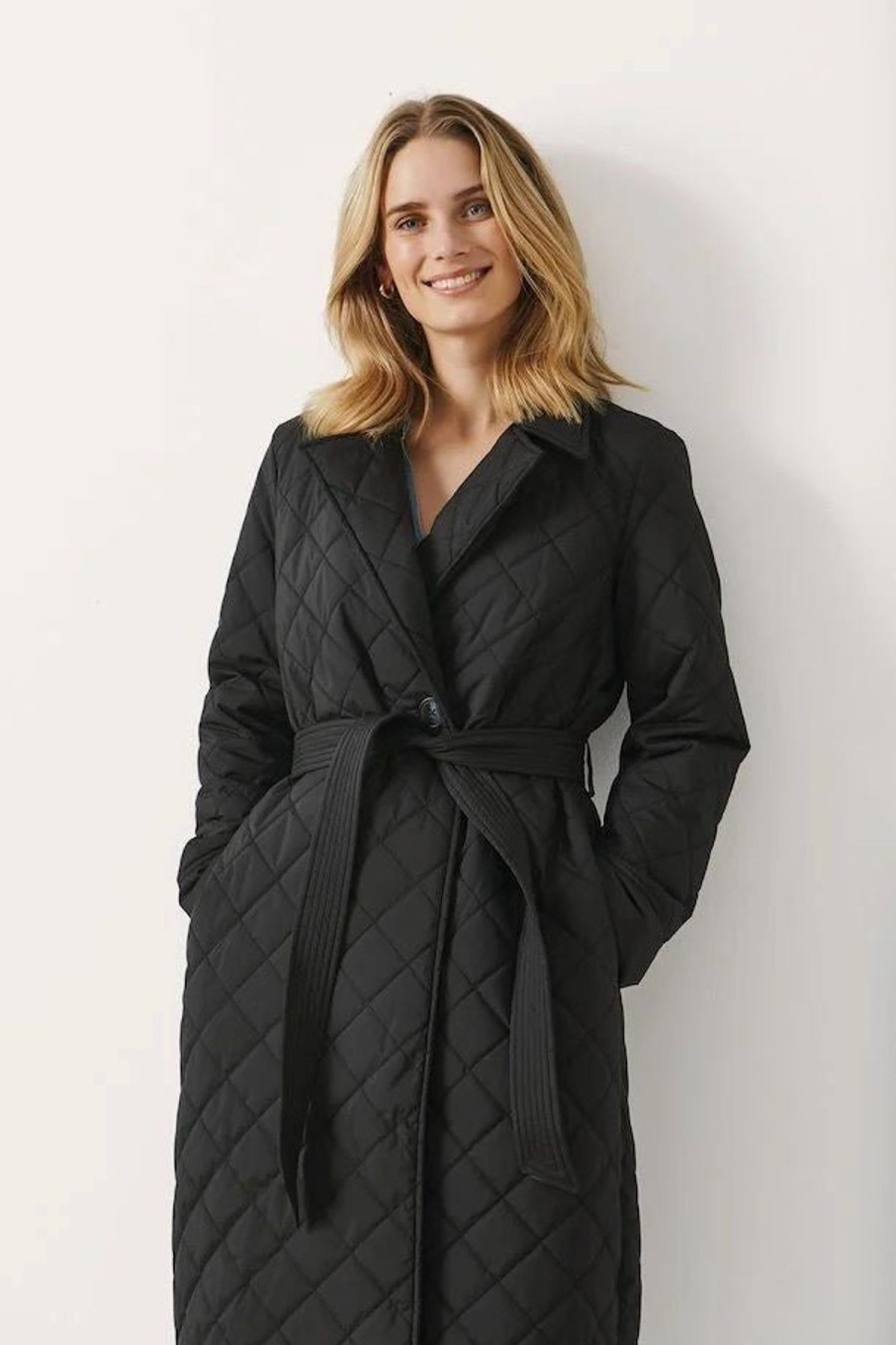 By Product Part Two | Sophie Quilted Coat Black