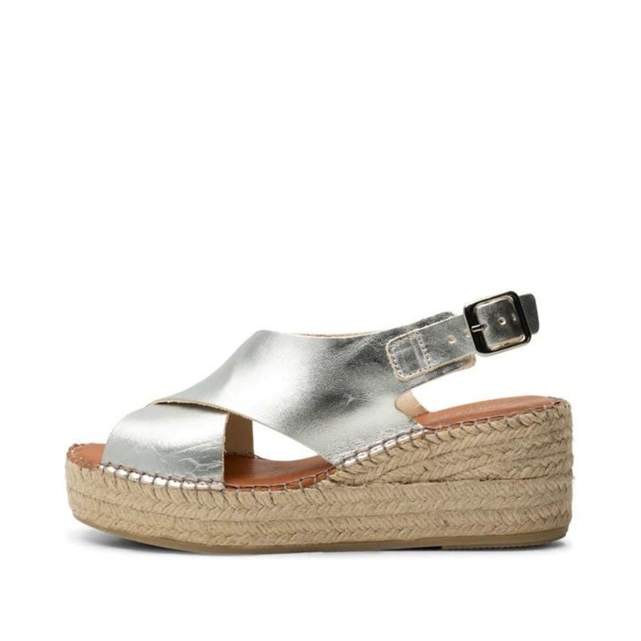 By Product Shoe the Bear | Orchid Leather Wedge Silver