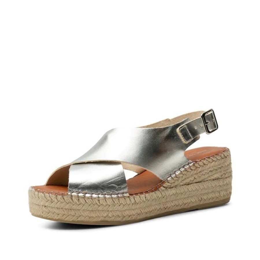 By Product Shoe the Bear | Orchid Leather Wedge Silver