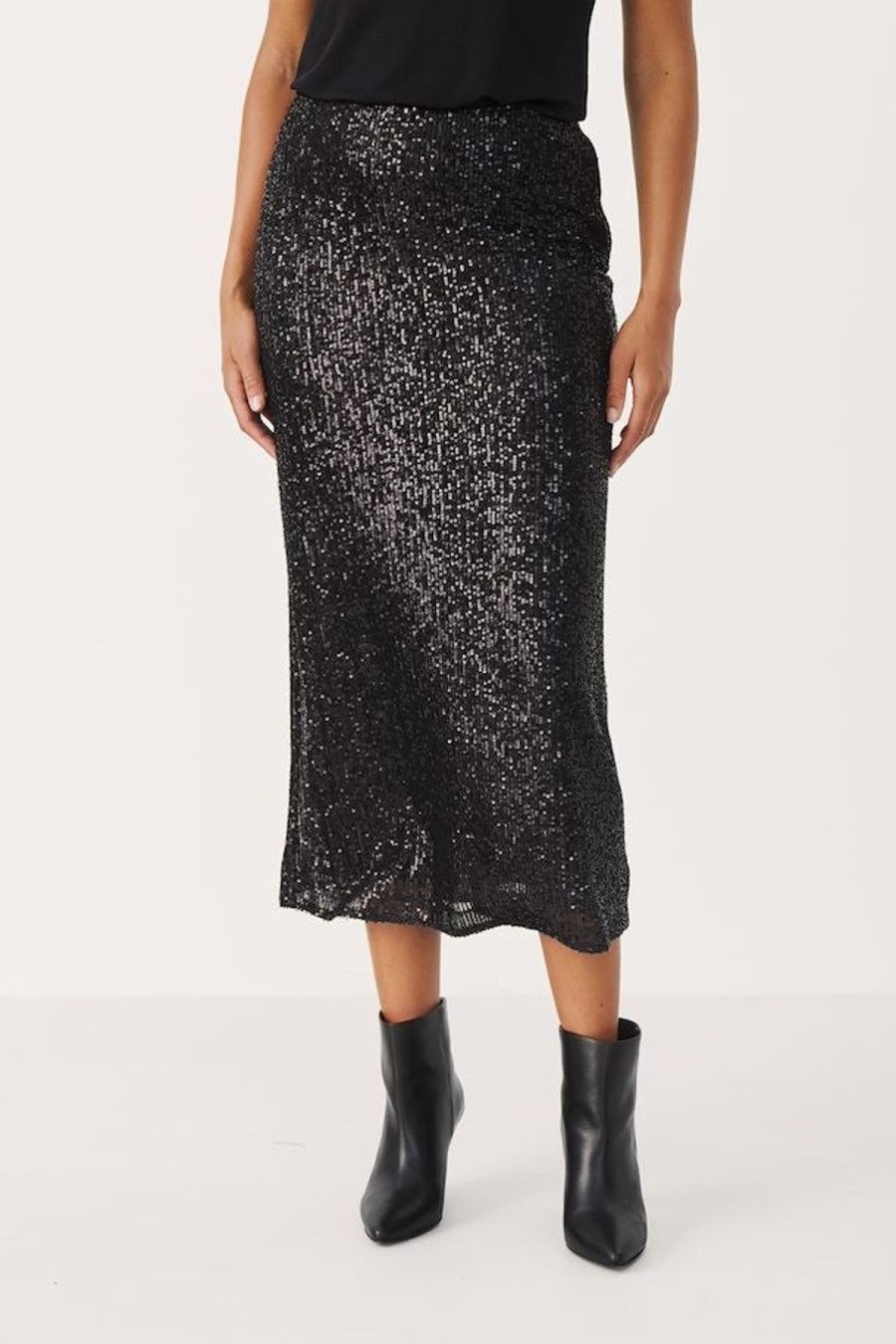 By Product Part Two | Teffani Sequinned Skirt Black