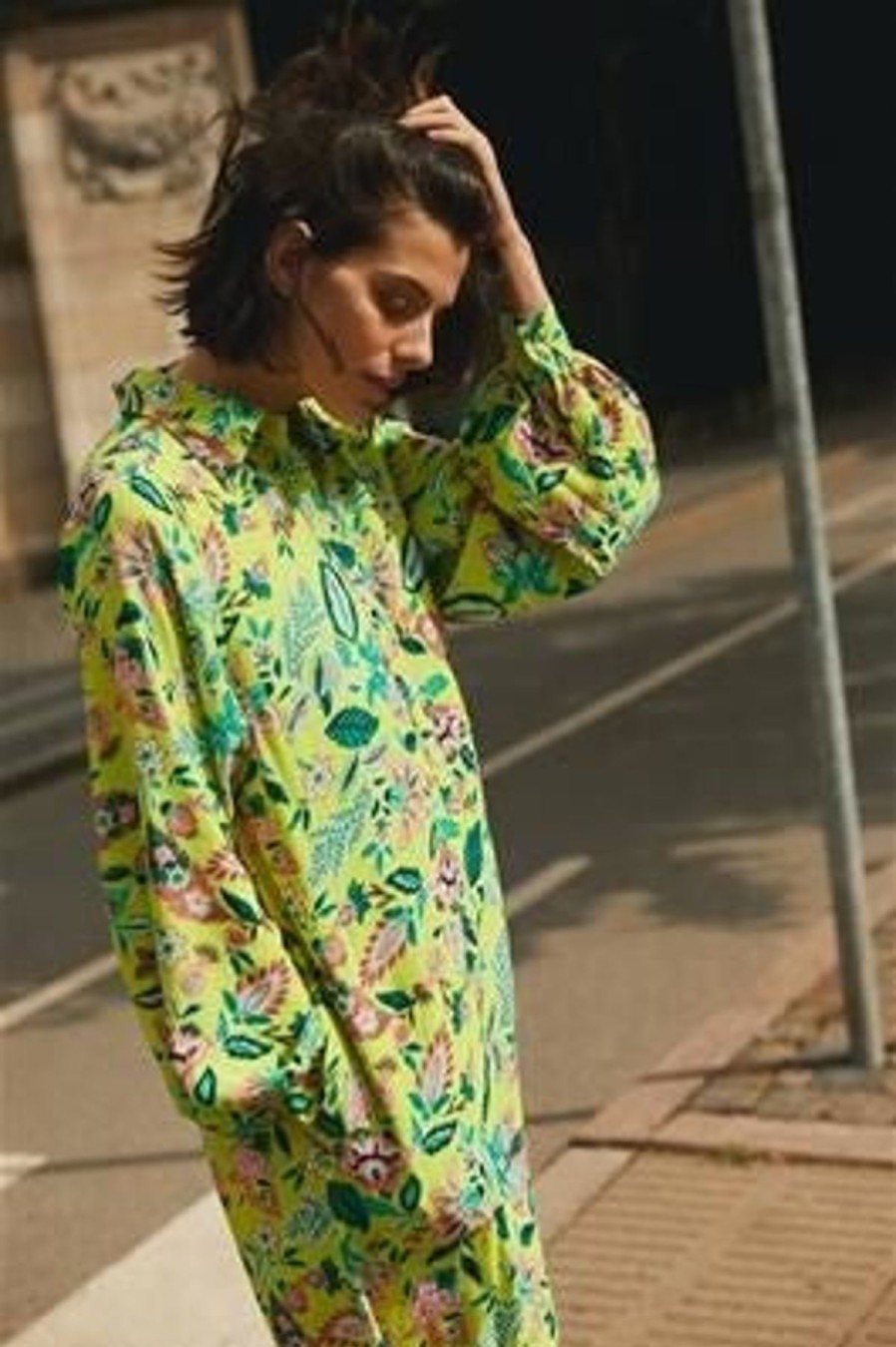 By Product Part Two | Shira Dress Lime Green