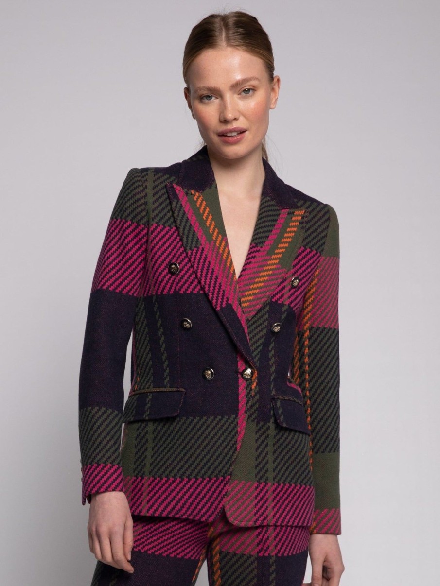 By Product Vilagallo | Ingrid Checked Blazer Green