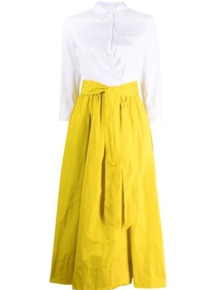 By Accessory Sara Roka | Lemon Cummerbund Grosgrain Belt Yellow