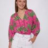 By Product Vilagallo | Mabel Palm Tree Print Shirt Pink