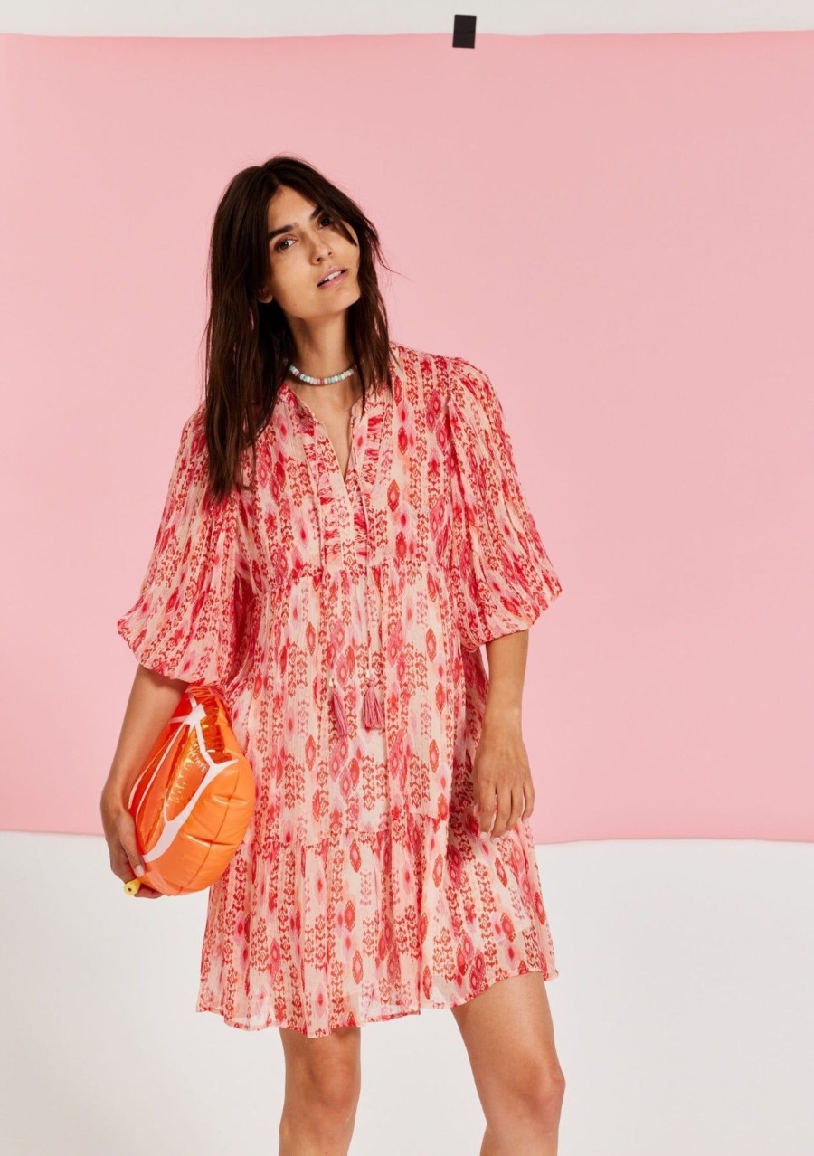 By Product Moliin | Naia Dress In Candy Pink Coral