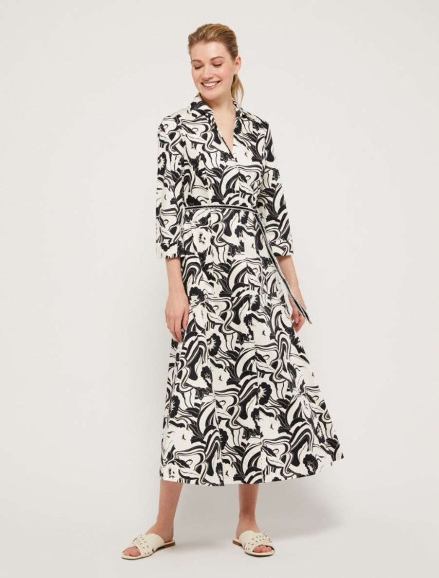 By Product Penny Black | Laminato Shirt Dress Black White