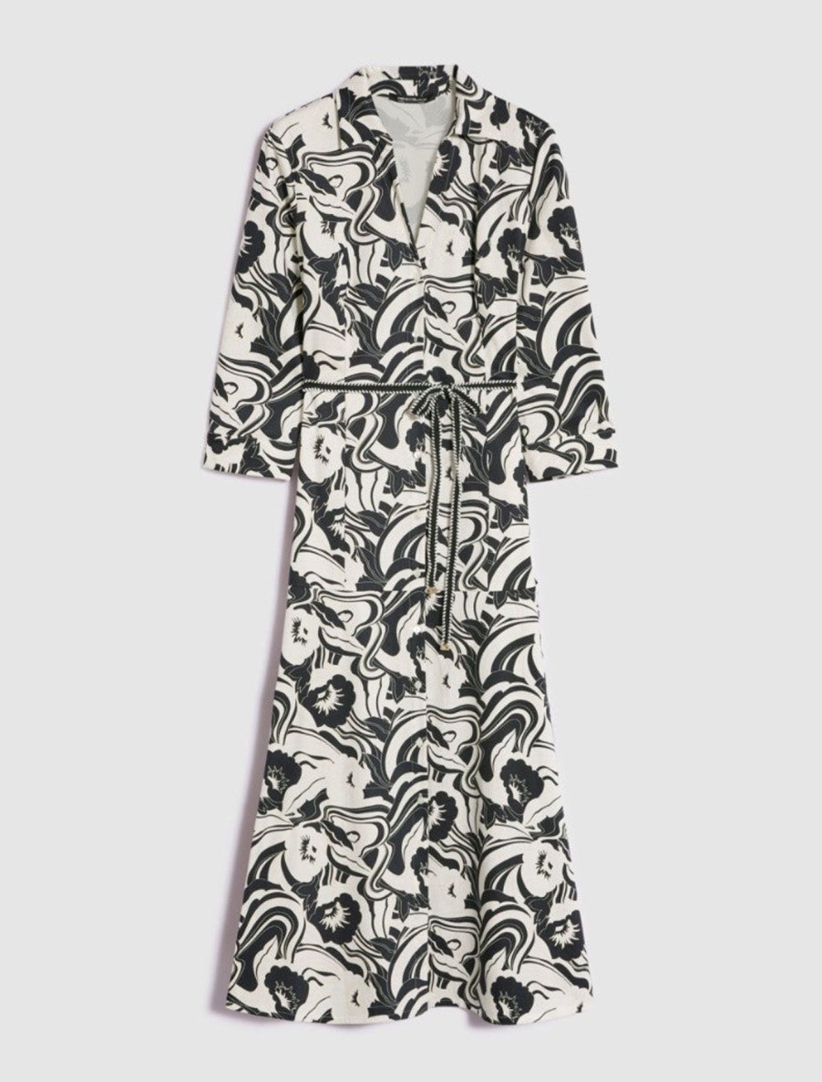 By Product Penny Black | Laminato Shirt Dress Black White