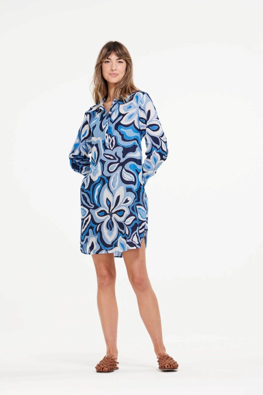 By Product One Season | Midi Gilly In Copacabana Print Blue