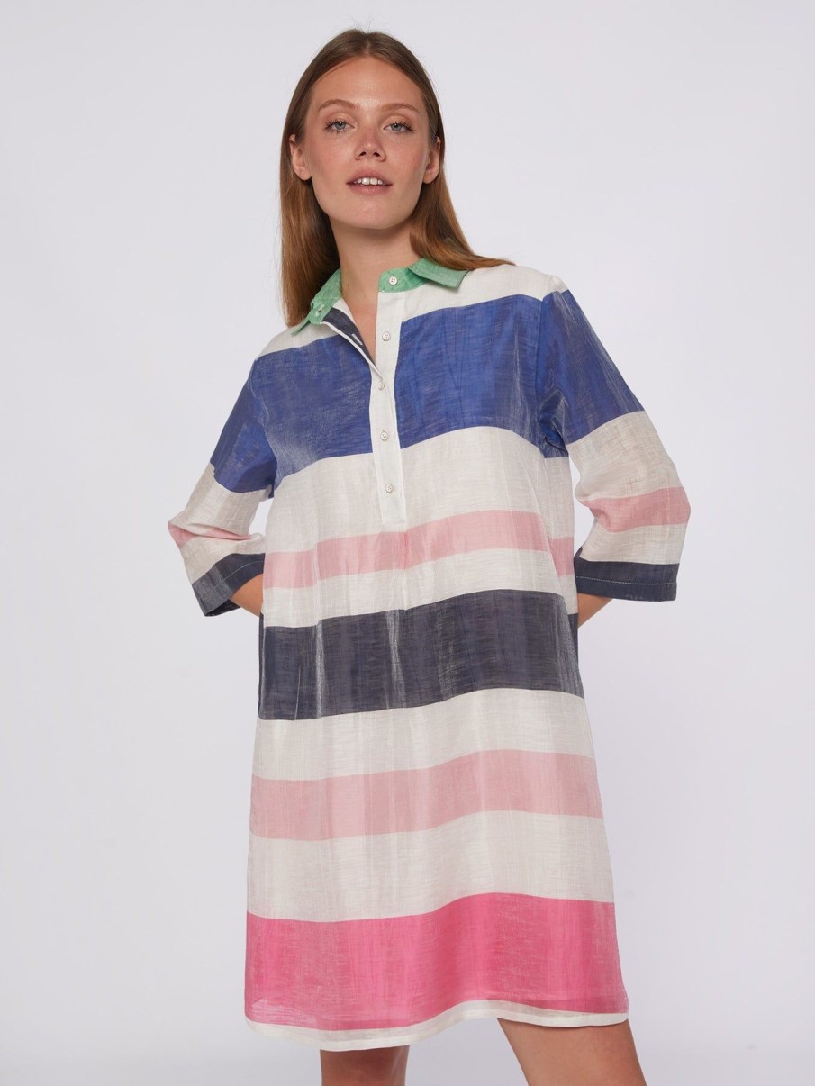 By Product Vilagallo | Tyanna Striped Linen Dress Multi