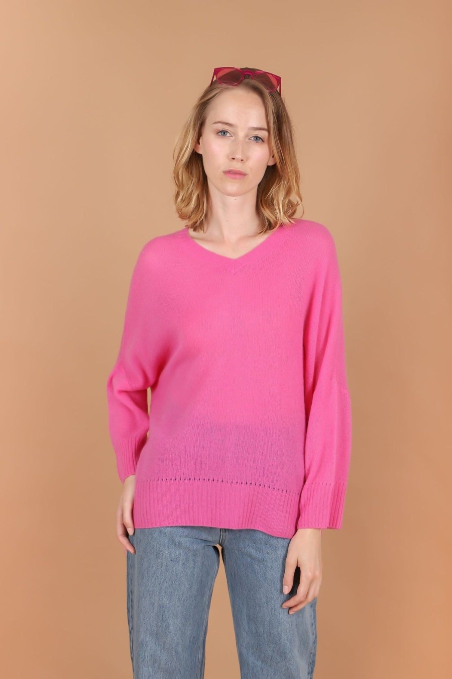 By Product Estheme Cashmere | Cashmere Sweater Fuschia