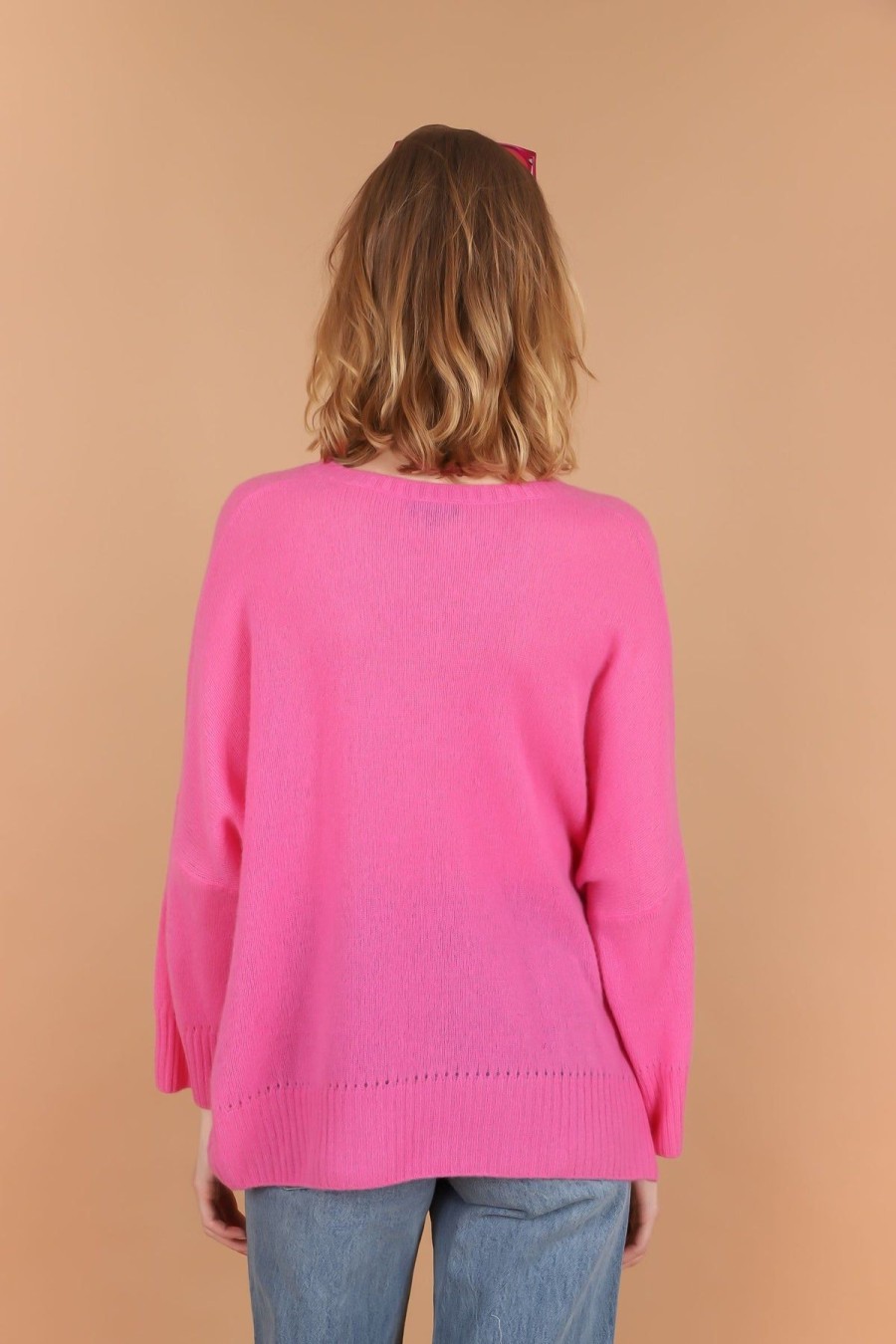 By Product Estheme Cashmere | Cashmere Sweater Fuschia