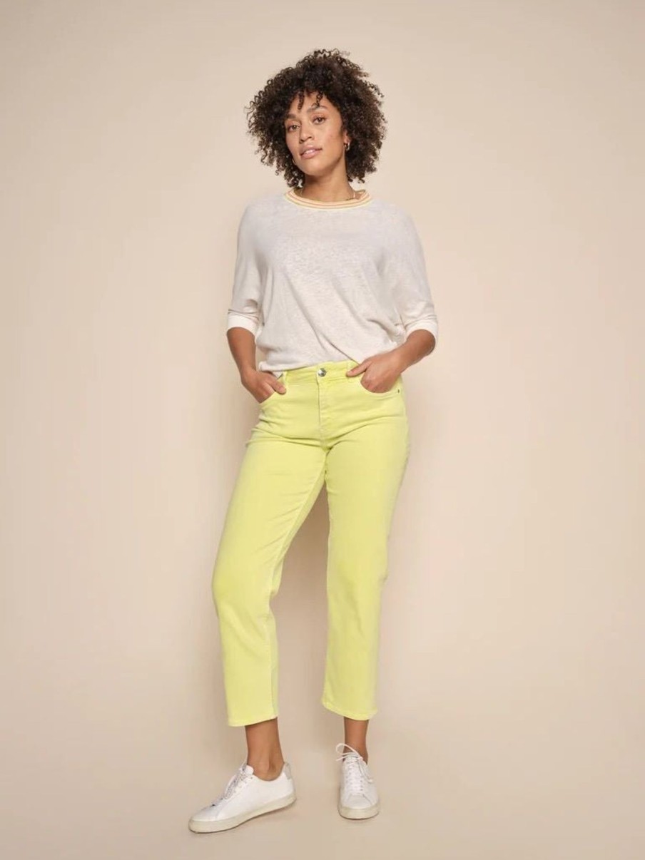 By Product Mos Mosh | Stella Stone Jeans In Yellow Plum Lime Green