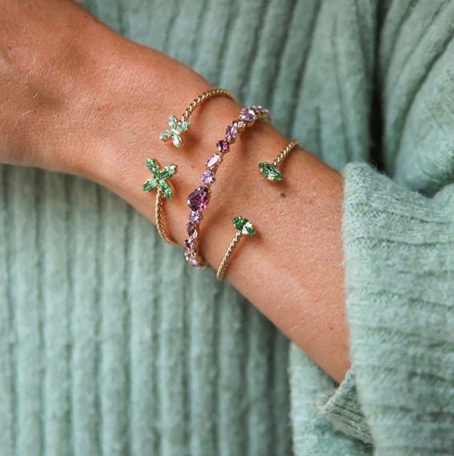 By Accessory Caroline Svedbom | Crystal Star Peridot Bracelet Gold