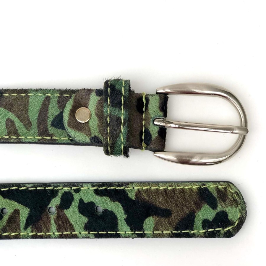 By Accessory Lavender Blue | Camo Belt Green