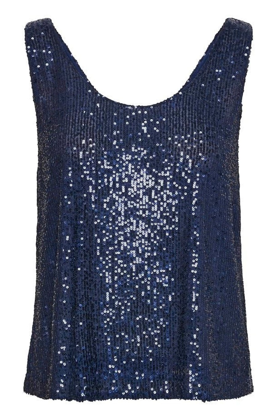 By Product Part Two | Tamana Sequin Camisole - Midnight Sail Navy