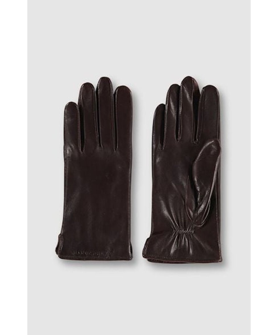 By Accessory Rino & Pelle | Alicia Dark Leather Gloves Brown