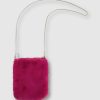 By Accessory Rino & Pelle | Doxy Fuchsia Faux Fur Clutch / Shoulder Bag Fuschia