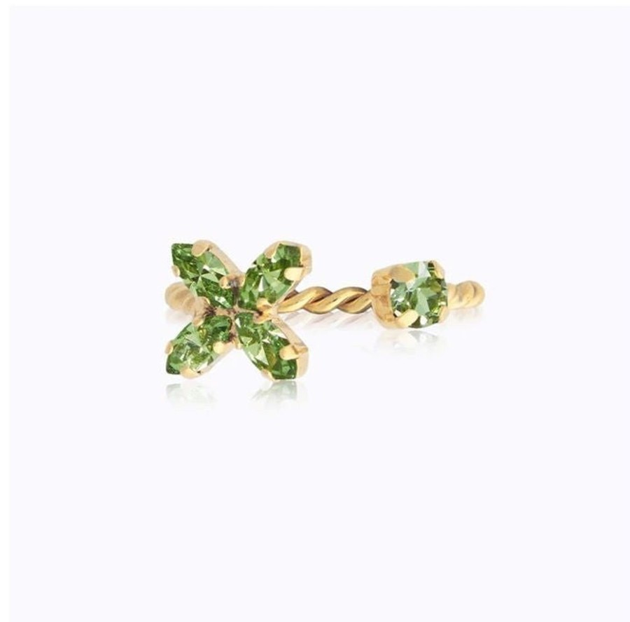 By Accessory Caroline Svedbom | Crystal Star Peridot Ring Gold