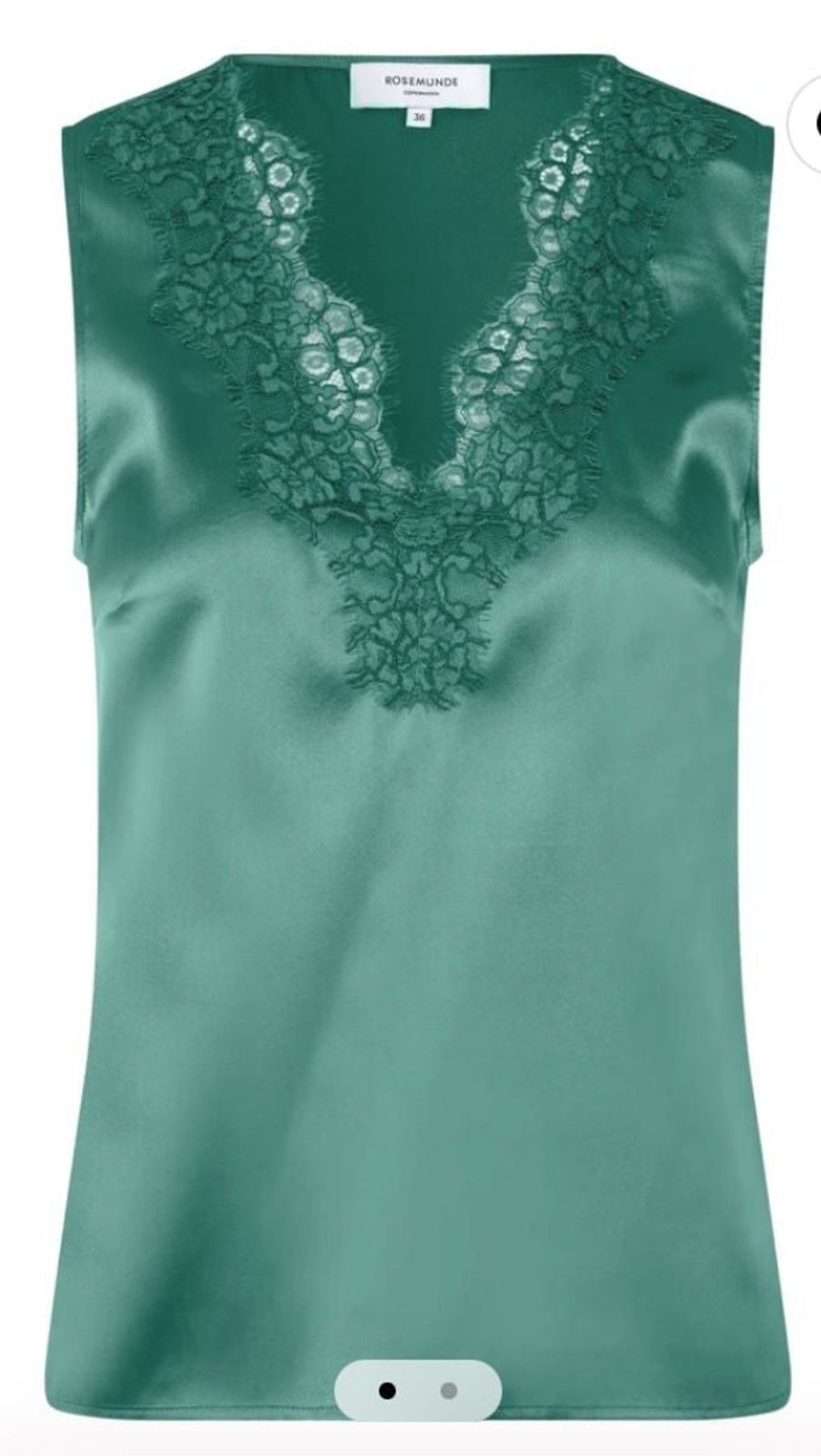 By Product Rosemunde | Eucalyptus Silk Camisole Top Green