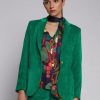 By Product Vilagallo | Harlow Green Corduroy Blazer Emerald