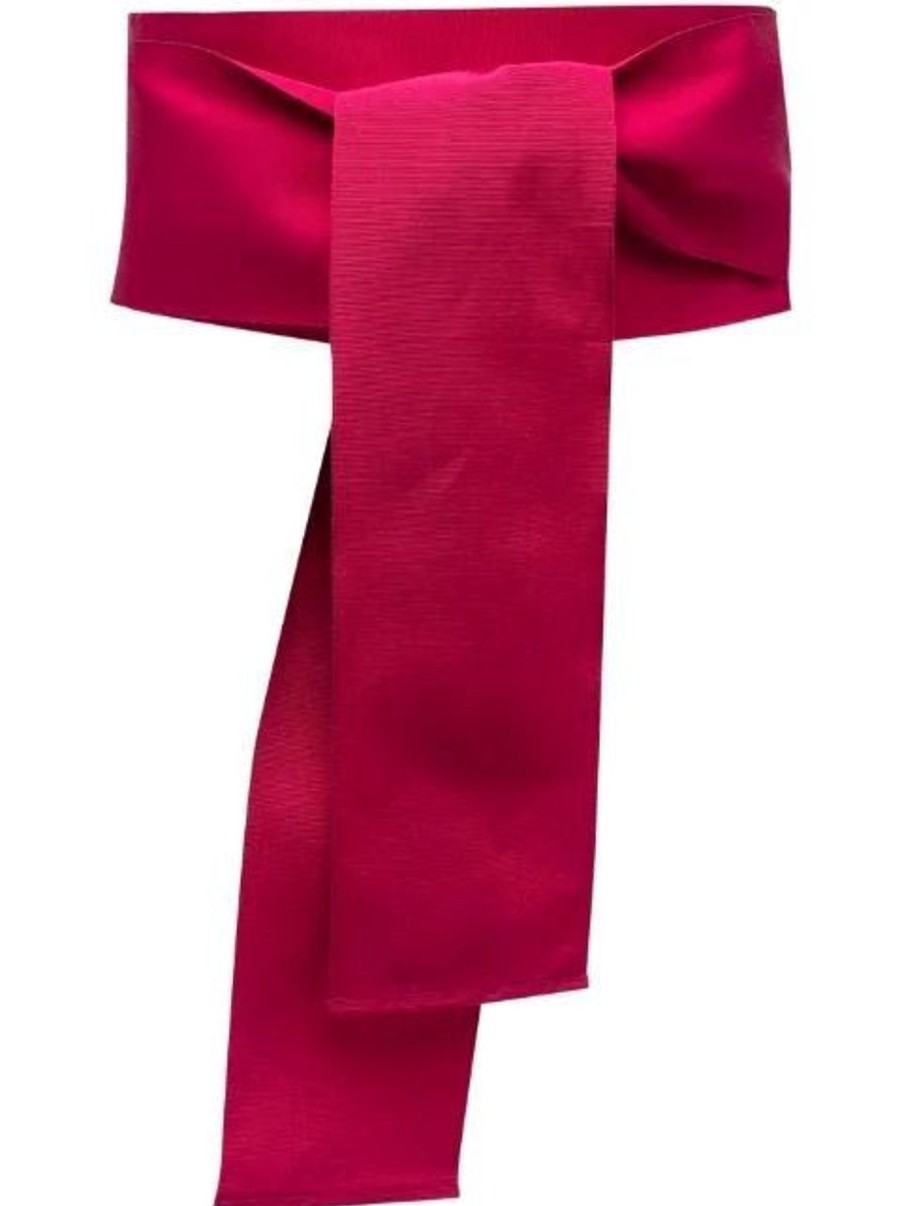 By Accessory Sara Roka | Cummerbund Grosgrain Belt Magenta