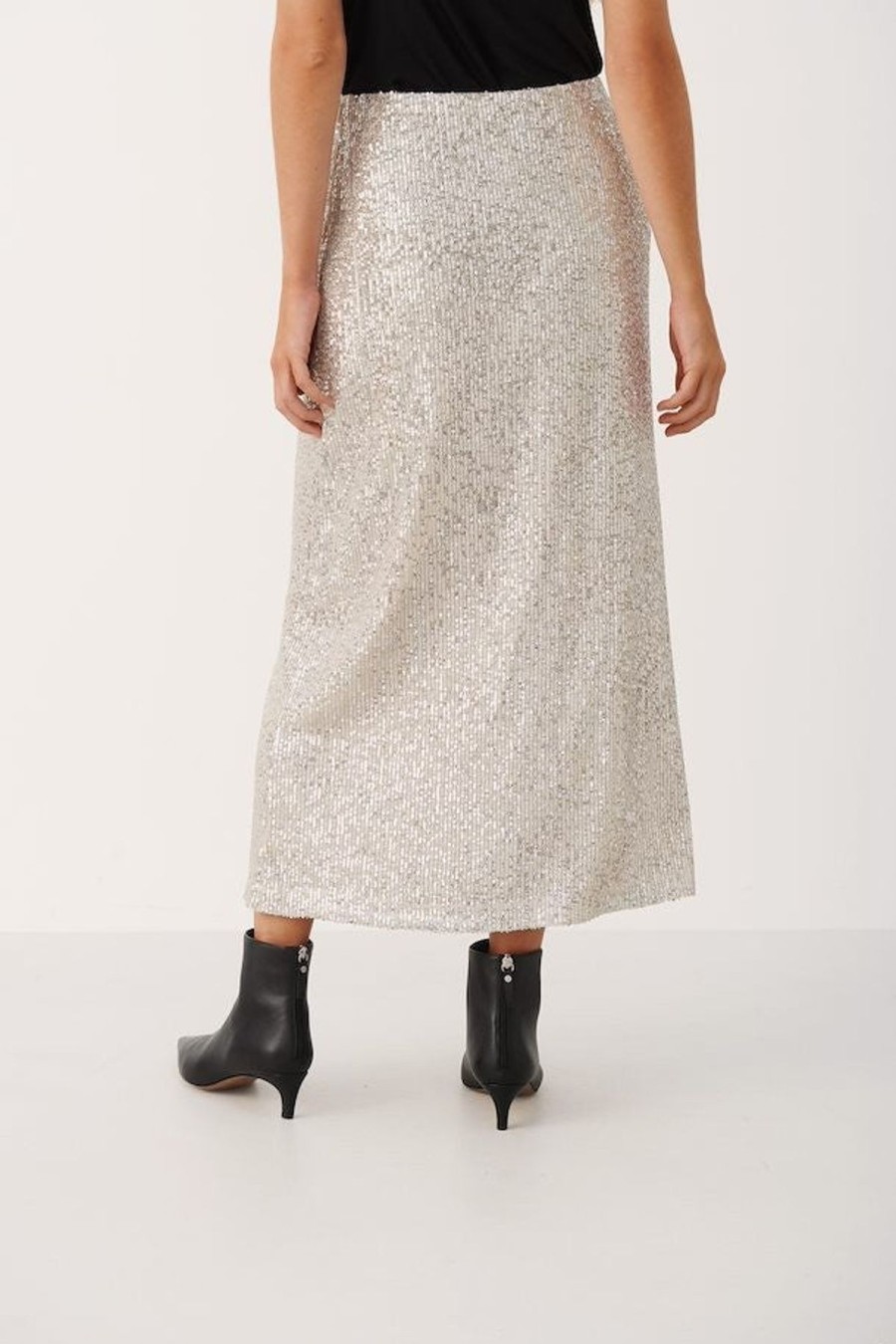 By Product Part Two | Teffani Sequinned Skirt Silver