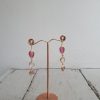 By Accessory Lavender Blue | Gemstone Triple Drop Earrings Pink